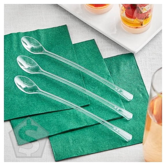 Visions 6" Clear Plastic Tasting Spoon - 400/Box