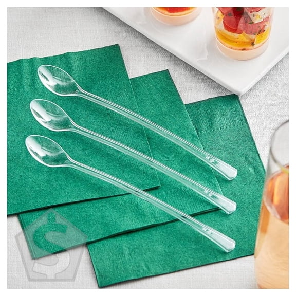 Visions 6" Clear Plastic Tasting Spoon - 400/Box