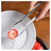 Visions 6 Silver Disposable Plastic Tongs - 72/Case