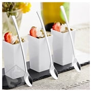 Visions 6 Silver Plastic Tasting Spoon - 400/Box