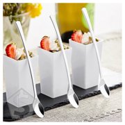 Visions 6 Silver Plastic Tasting Spoon - 400/Box