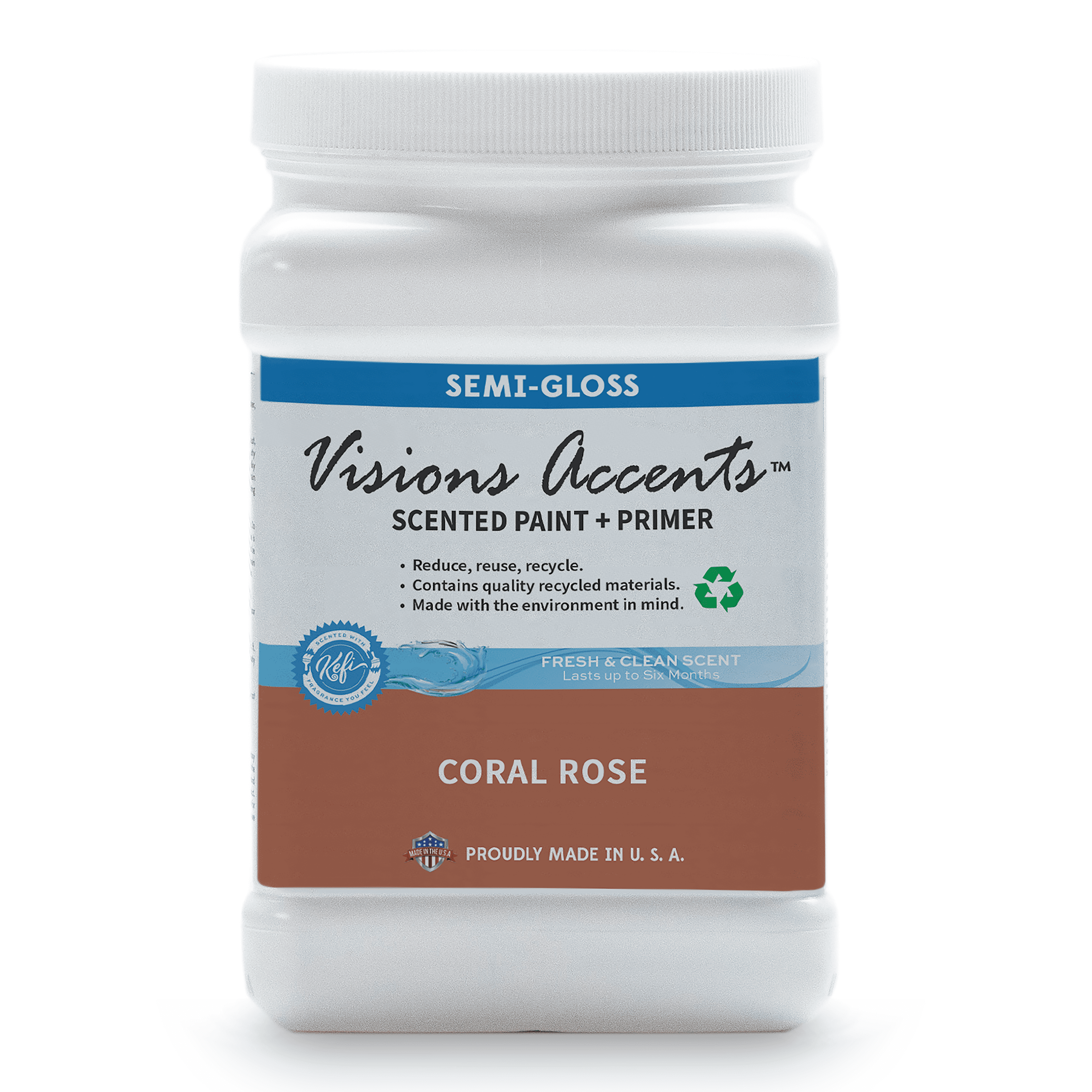 Visions Accents Paint+Primer .5 Gal. Scented Paint Coral Rose Semi-Gloss