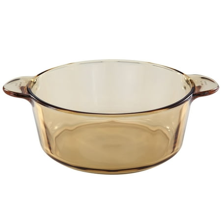 Visions VM2.25 2.25L Amber Glass Round Casserole Dutch Oven Dish