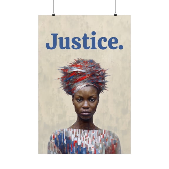 "Visions of Heritage: Textured Portraiture" - Premium Matte Vertical Poster