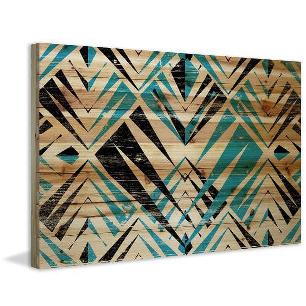 "Visions of Teeth" Painting Print on Natural Pine Wood