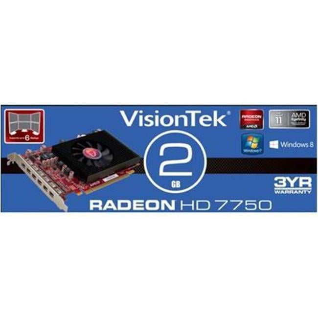 Scheda Video VisionTek Radeon HD 7750 2GB GDDR5 Con 6 Uscite, Modello VT 7750X6