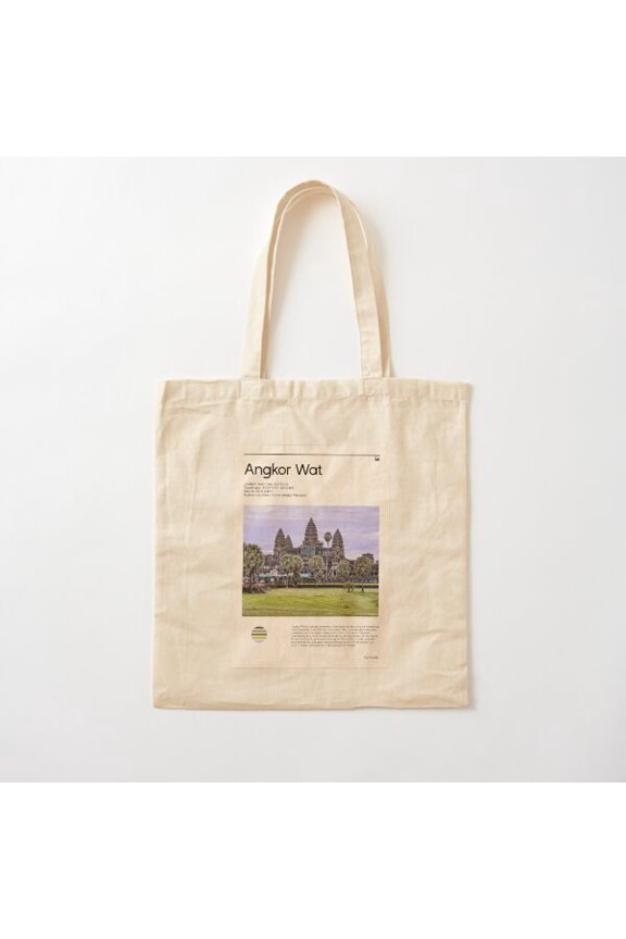 Visit Angkor Wat, Cambodia (Travel ) Canvas Tote Bags, Reusable Shopping Bag