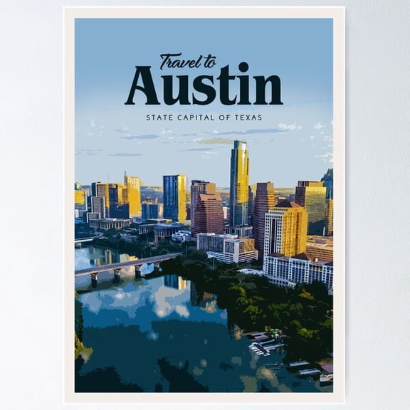 Visit Austin Poster, Poster Only