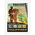 thumbnail image 1 of Visit Baguio Philippines - Orient’s Mountain Wonderland - Vintage Travel Poster c.1960 - Bamboo Fine Art 290gsm Paper Print (Unframed) 18x24in, 1 of 4
