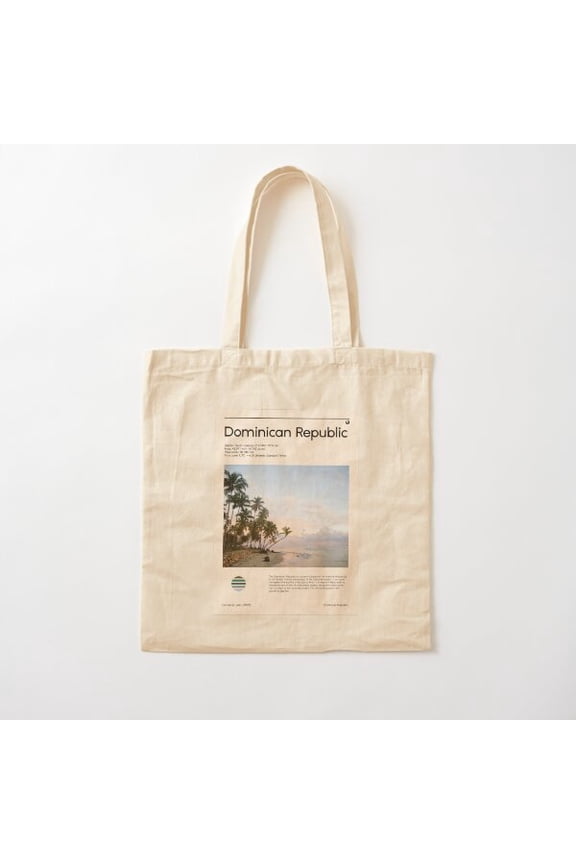 Visit Dominican Republic (Travel ) Canvas Tote Bags, Reusable Shopping Bag