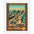 thumbnail image 1 of Visit India - Howrah Bridge Calcutta Indian State Railways - Vintage Railroad Travel Poster by William Spencer Bagdatopoulos c.1930 - Fine Art Rolled Canvas Print 20in x 26in, 1 of 4