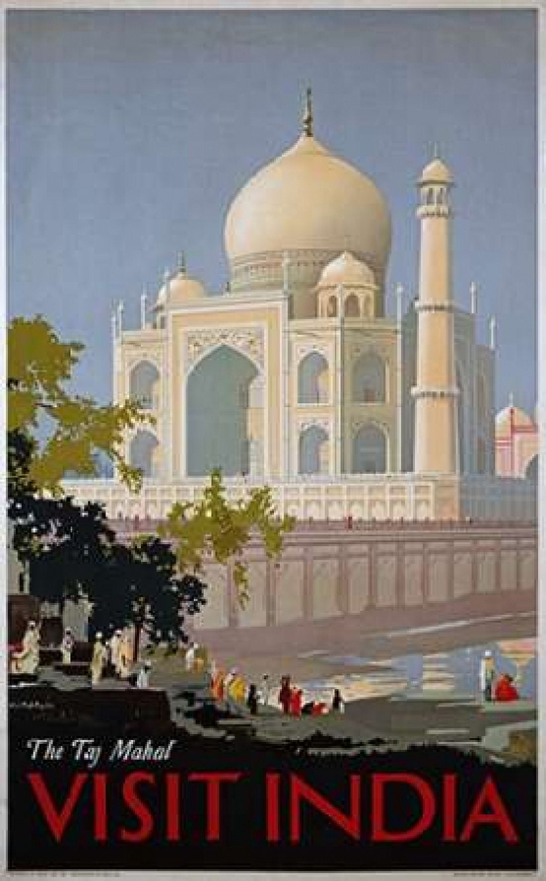 Visit India The Taj Mahal Canvas Art - William Spencer Bagdatopoulus (24 x 36)