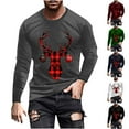thumbnail image 1 of Visit the JURANMO Store Big and Tall Fall T Shirts for Men Christmas Santa Graphic Round Neck Long Sleeve Tees Loose Fit Casual Fall Tee Tops Green XXL, 1 of 6