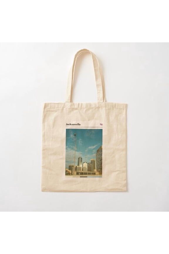 Visit Jacksonville, Florida (Travel The World) Canvas Tote Bags, Reusable Shopping Bag