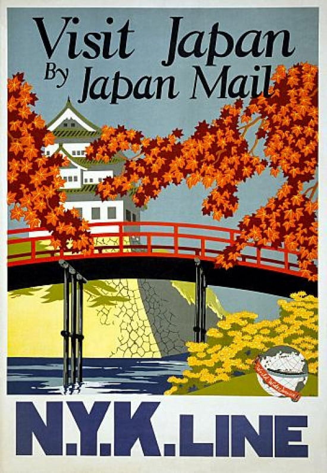 Visit Japan by Japan Mail Travel Canvas Art -  (18 x 24)