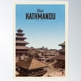 thumbnail image 1 of Visit Kathmandu Poster Wall Art, Modern Wall Decor For Living Room Bedroom, 8x12 UNFRAMED, 1 of 2
