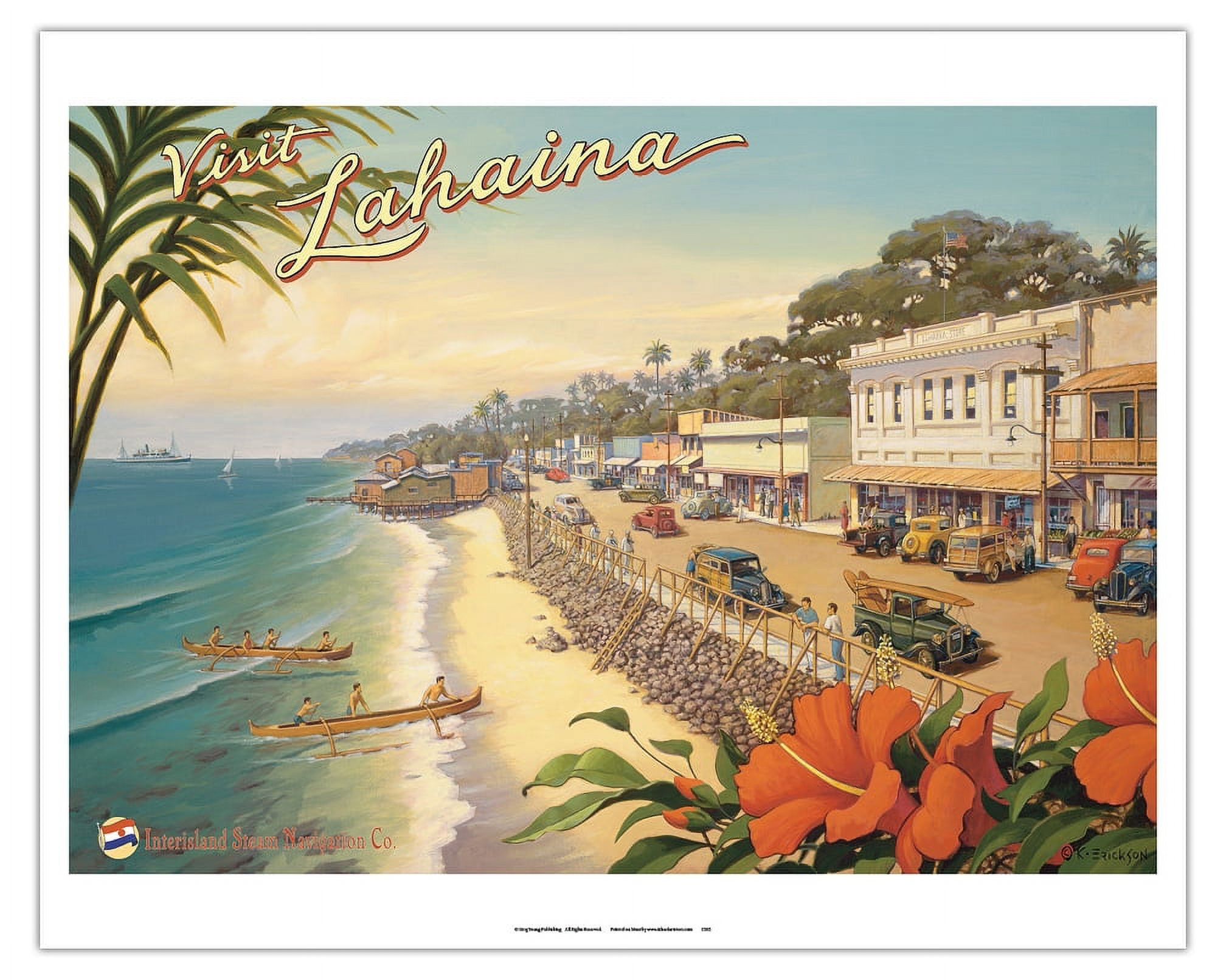LASSEN (中古品) LAHAINA VISION 額付き LASSEN (中古品) LAHAINA VISION 額付き Christian Lassen Hawaii