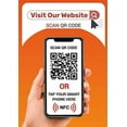 thumbnail image 1 of Visit Our Website Sticker - QR Code and NFC Tag - Promote Your Business - Two-Sided Storefront Window Decal, 1 of 6