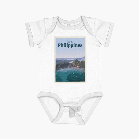 Visit Philippines Short Sleeve Baby One-Piece - 772