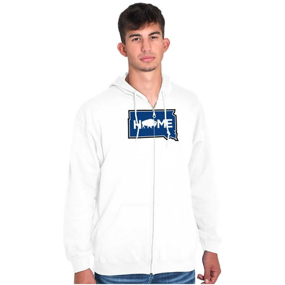 Visit South Dakota Home State Travel Zip Up Hoodie Men's Women's Brisco Brands L