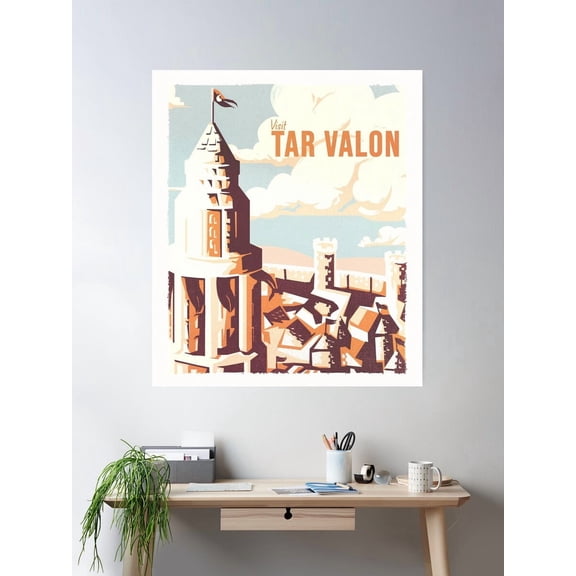 Visit Tar Valon Poster Wall Art, Modern Wall Decor For Living Room Bedroom, 12x18 UNFRAMED