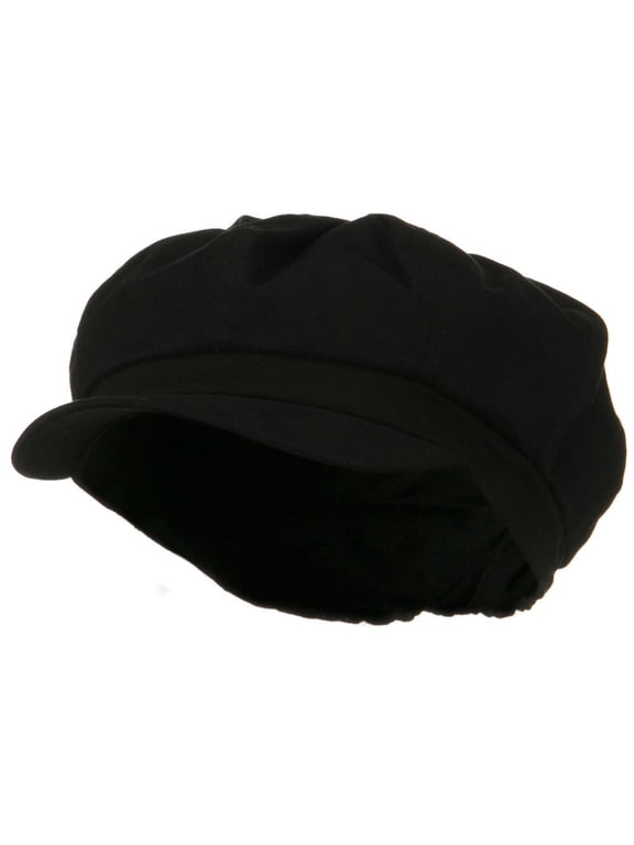 Visit The E4hats Store Unisex Cotton Elastic Big Size Newsboy Cap, Black