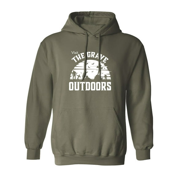 Visit The Grave Outdoors Adult Hooded Sweatshirt