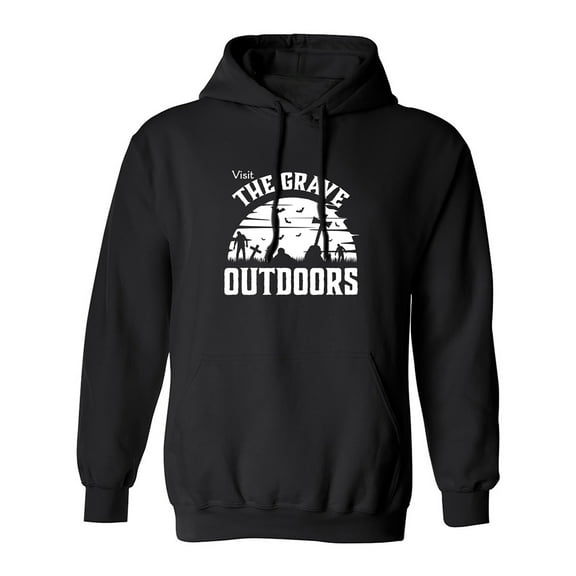 Visit The Grave Outdoors Adult Hooded Sweatshirt