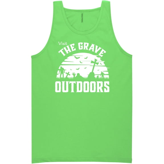 Visit The Grave Outdoors Neon Tank Top
