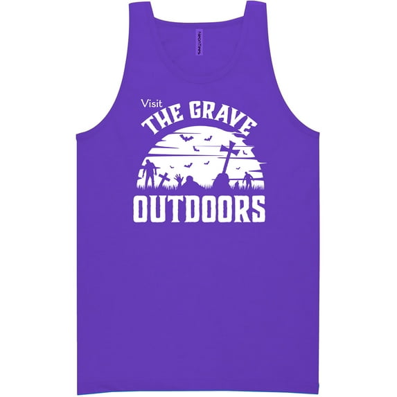 Visit The Grave Outdoors Neon Tank Top