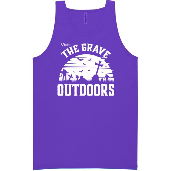 Visit The Grave Outdoors Neon Tank Top