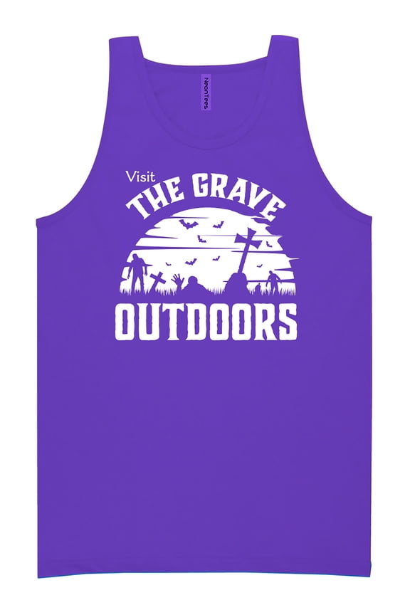 Visit The Grave Outdoors Neon Tank Top