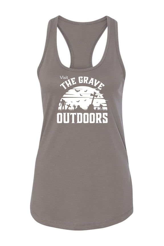 Visit The Grave Outdoors Racerback Tank