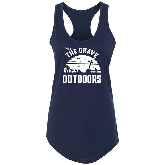 Visit The Grave Outdoors Racerback Tank