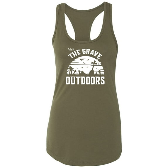 Visit The Grave Outdoors Racerback Tank