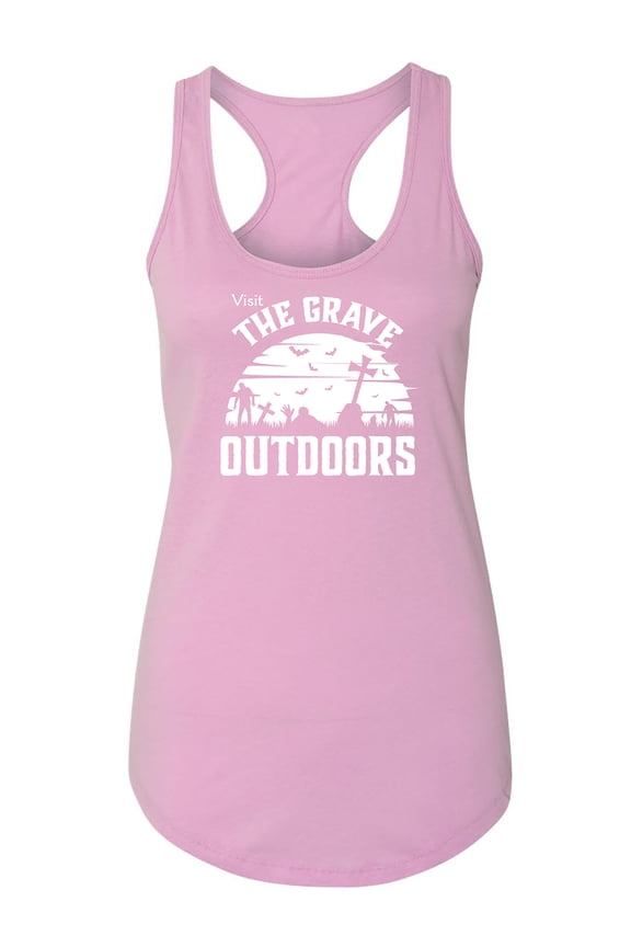 Visit The Grave Outdoors Racerback Tank