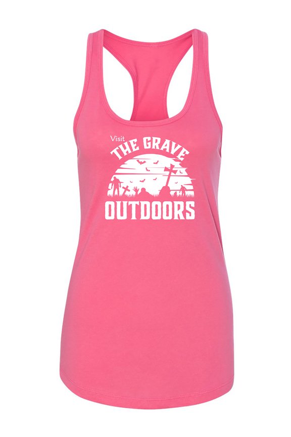 Visit The Grave Outdoors Racerback Tank