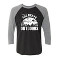 thumbnail image 1 of Visit The Grave Outdoors Unisex 3/4 Sleeve Baseball Raglan Tee, 1 of 3