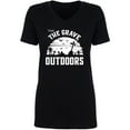 thumbnail image 1 of Visit The Grave Outdoors Womens V-Neck T-Shirt, 1 of 2
