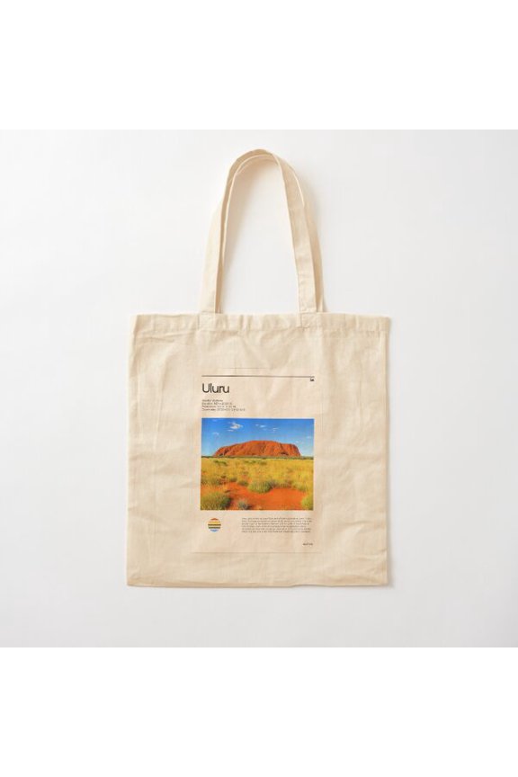 Visit Uluru, Australia (Travel ) Canvas Tote Bags, Reusable Shopping Bag