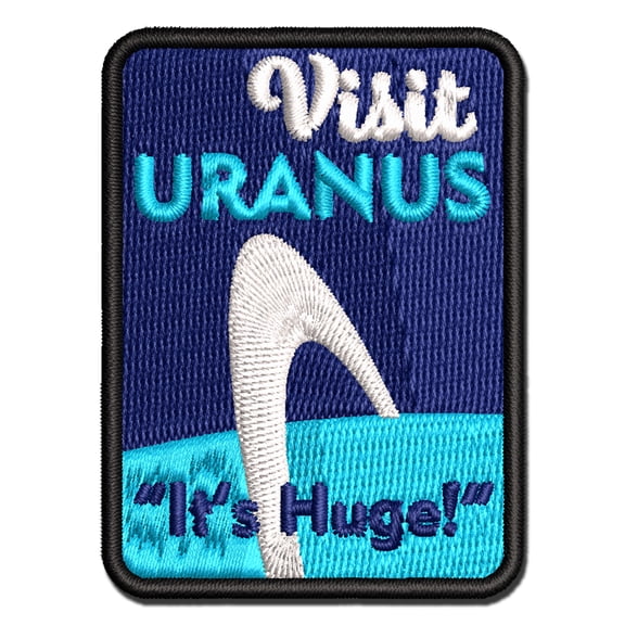 Visit Uranus Science Fiction Destination Applique Multi-Color Embroidered Hook & Loop Patch - 3 Inch Medium