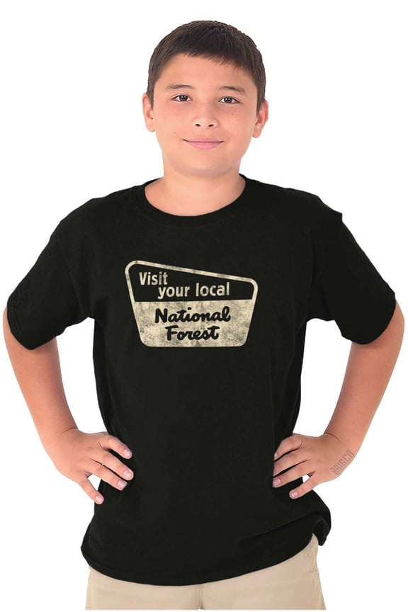 Visit Your Local National Forest Crewneck T Shirts Boy Girl Teen Brisco Brands X