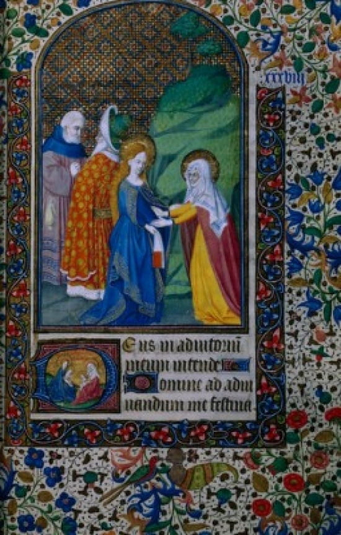 Visit of Elizabeth to Mary manuscript France Paris Bibliotheque Nationale Canvas Art - Bibliotheque Nationale (24 x 36)