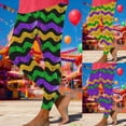 thumbnail image 1 of Visit the JURANMO Store Casual Leggings for Women Novelty Graphic Mardi Gras Parade Tight Pants High Waist Carnival Themed Party Legging Purple XL, 1 of 7