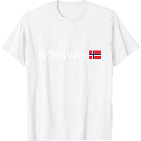 Visit the Norway Flag Mountain Outdoor Trip in Norway StoreT-Shirt100% cotton