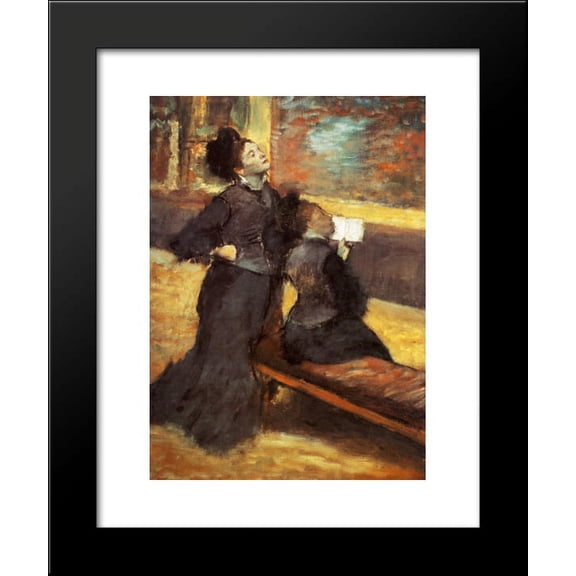Visit to a Museum 20x24 Framed Art Print by Edgar Degas