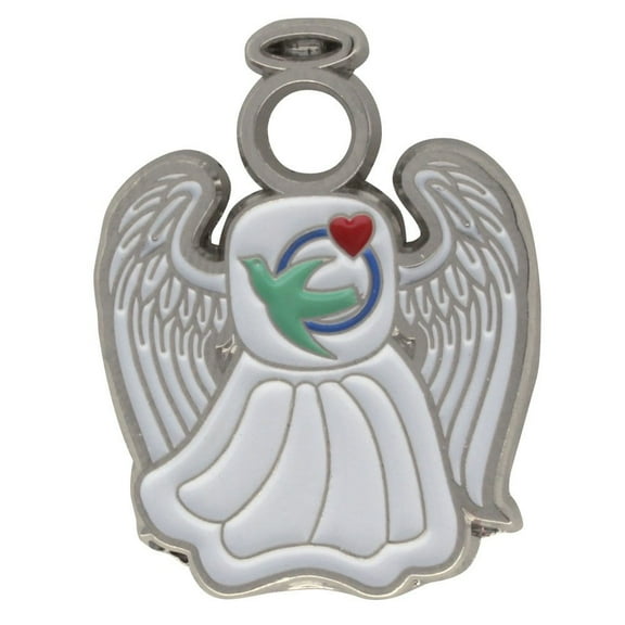Visiting Nurse Guardian Angel Pins, White Set of 3 Pins