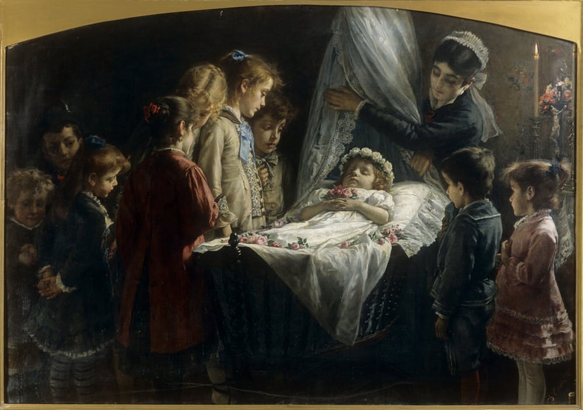 Visiting The Dead Little Girl (Visita Alla Piccola Morta) Canvas Art -  (36 x 24)