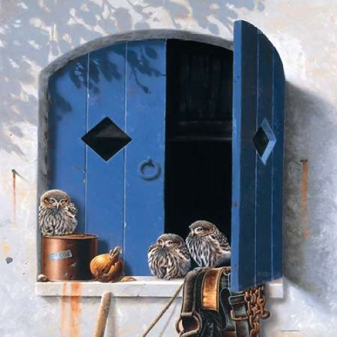 Visiting birds I Canvas Art - Jan Weenink (24 x 24)