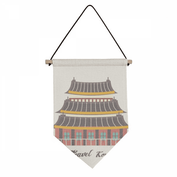 Visiting temples in South Korea Canvas Flag Hanging Wall Art Decor Banner